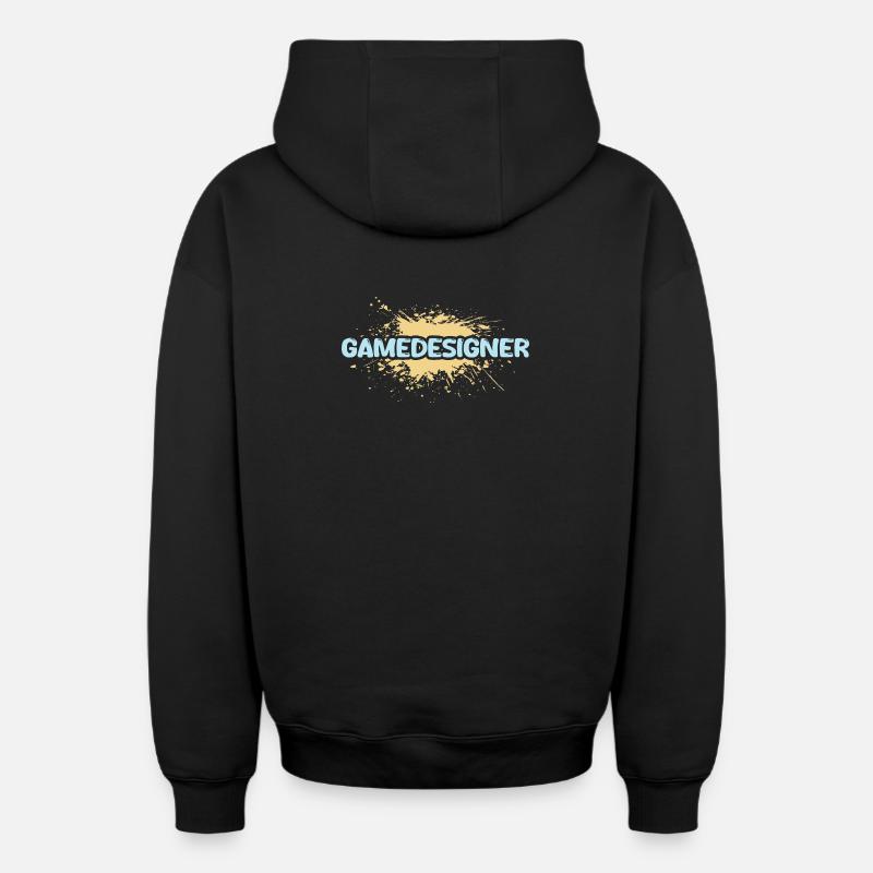 Beruf Gamedesigner - Oversized Heavyweight Unisex Zip Hoodie - Schwarz