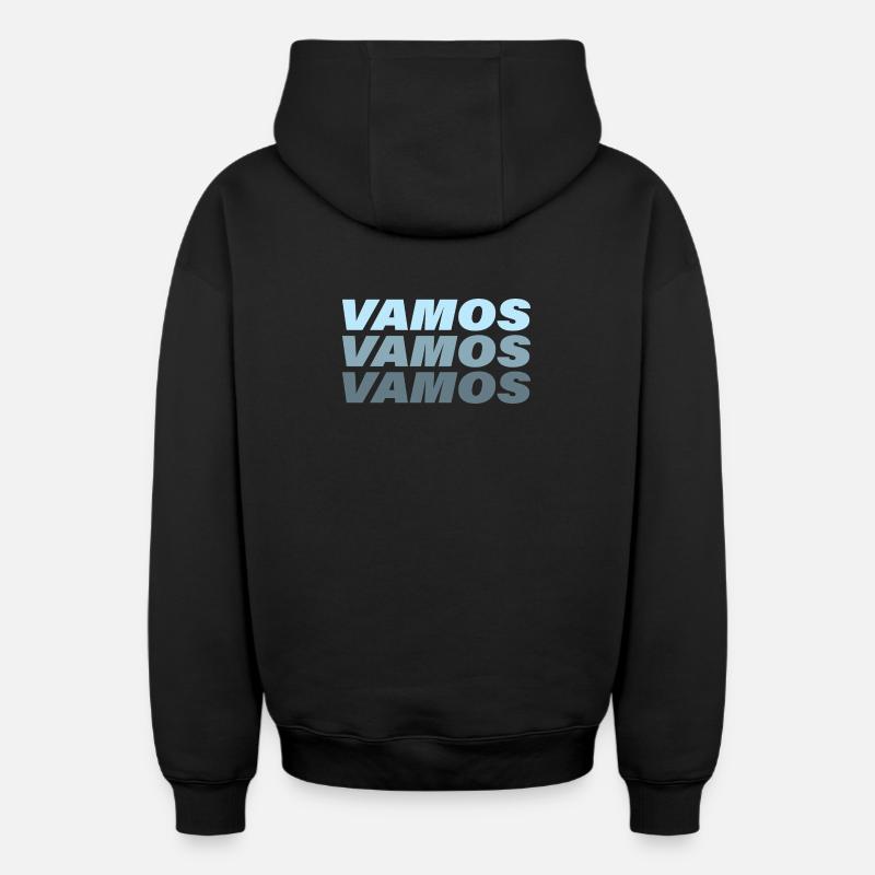 Vamos - Sweat à capuche unisexe zippé oversize épais SPREAD - noir