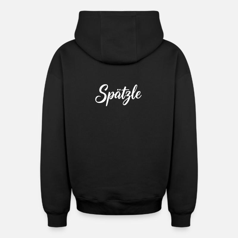 Spätzle - Sweat à capuche unisexe zippé oversize épais SPREAD - noir