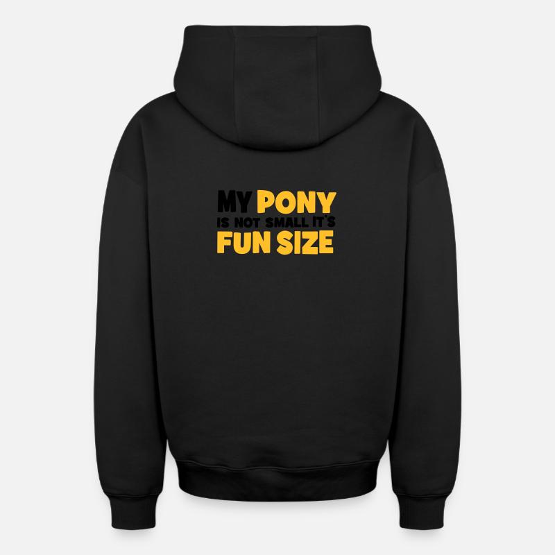 Pony - Sweat à capuche unisexe zippé oversize épais SPREAD - noir