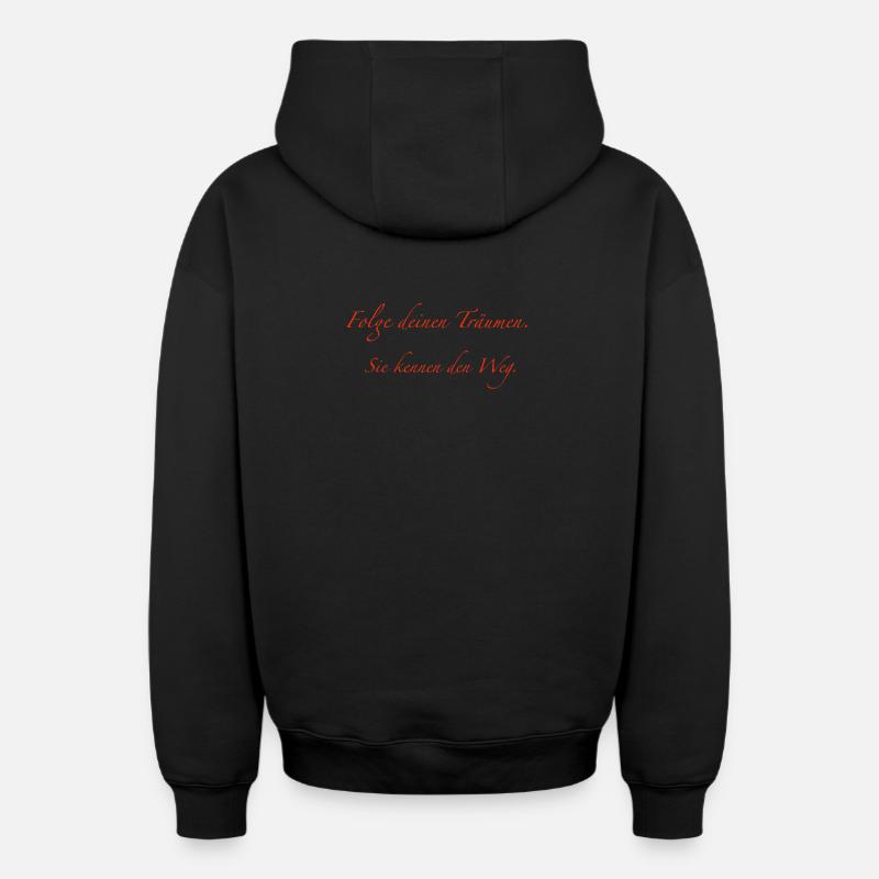 Suivez vos rêves - Sweat à capuche unisexe zippé oversize épais SPREAD - noir