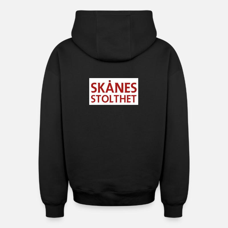 La fierté de la Scanie - Sweat à capuche unisexe zippé oversize épais SPREAD - noir