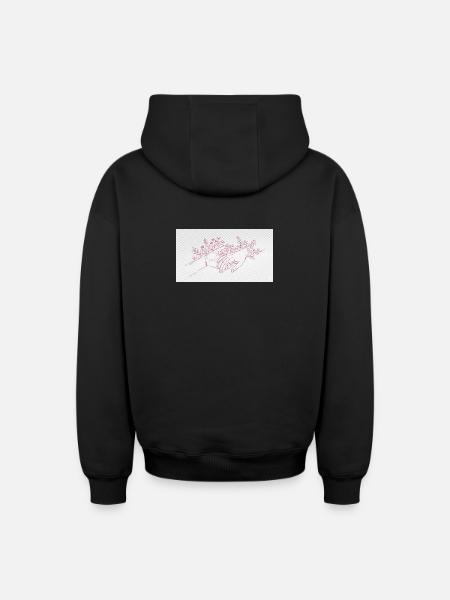 Hand of the Protector - Oversized Heavyweight Unisex Zip Hoodie - black