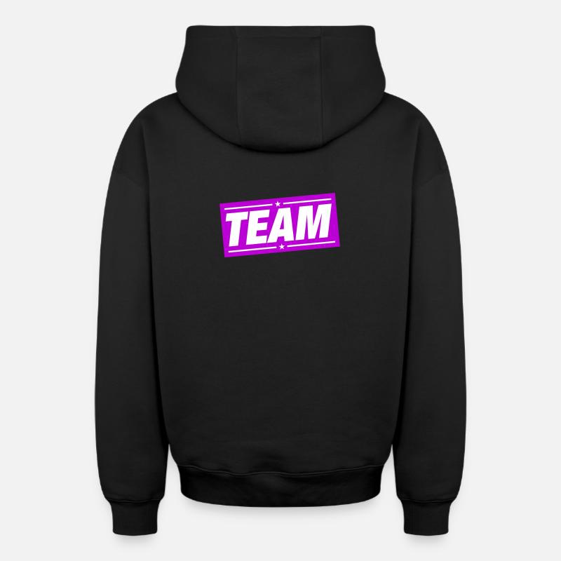 Conception d’équipe - Sweat à capuche unisexe zippé oversize épais SPREAD - noir