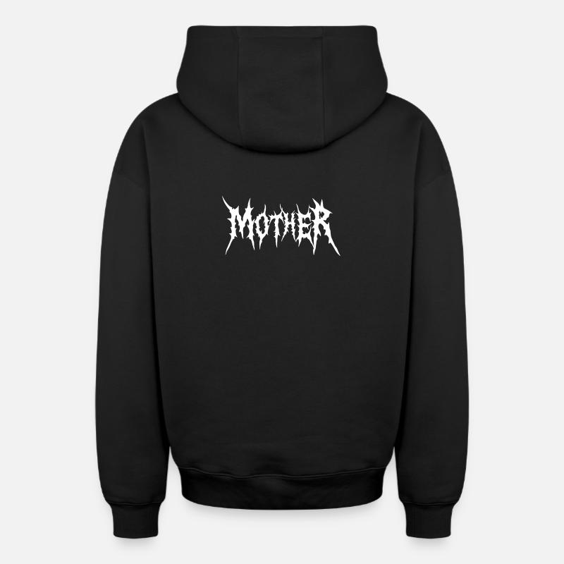 Mère - Sweat à capuche unisexe zippé oversize épais SPREAD - noir