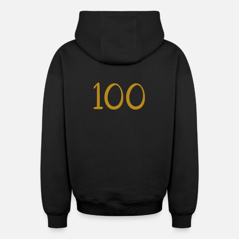 100 - Sweat à capuche unisexe zippé oversize épais SPREAD - noir