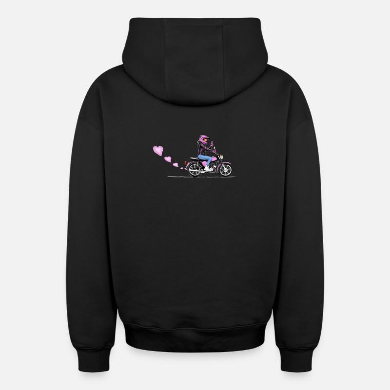 Samson Fille - Sweat à capuche unisexe zippé oversize épais SPREAD - noir