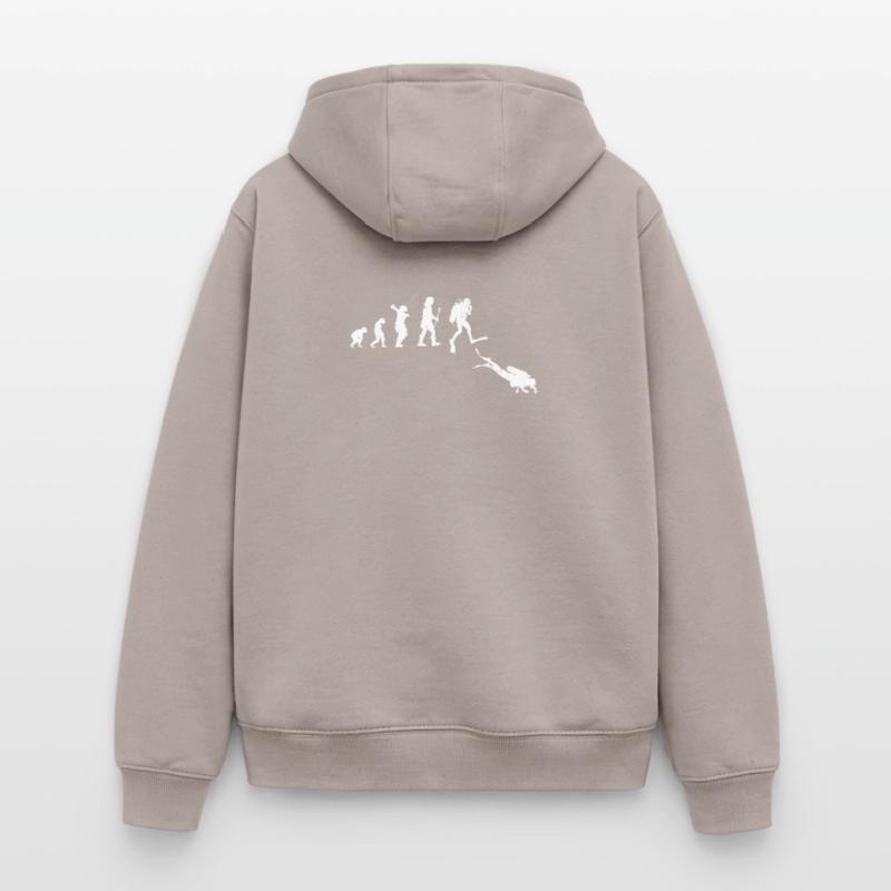 Illustration de l’évolution du progrès humain Sweat à capuche unisexe zippé oversize épais SPREAD