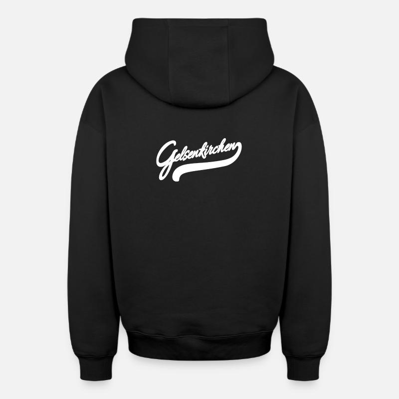 Gelsenkirchen Retro - Oversized Heavyweight Unisex Zip Hoodie - Schwarz