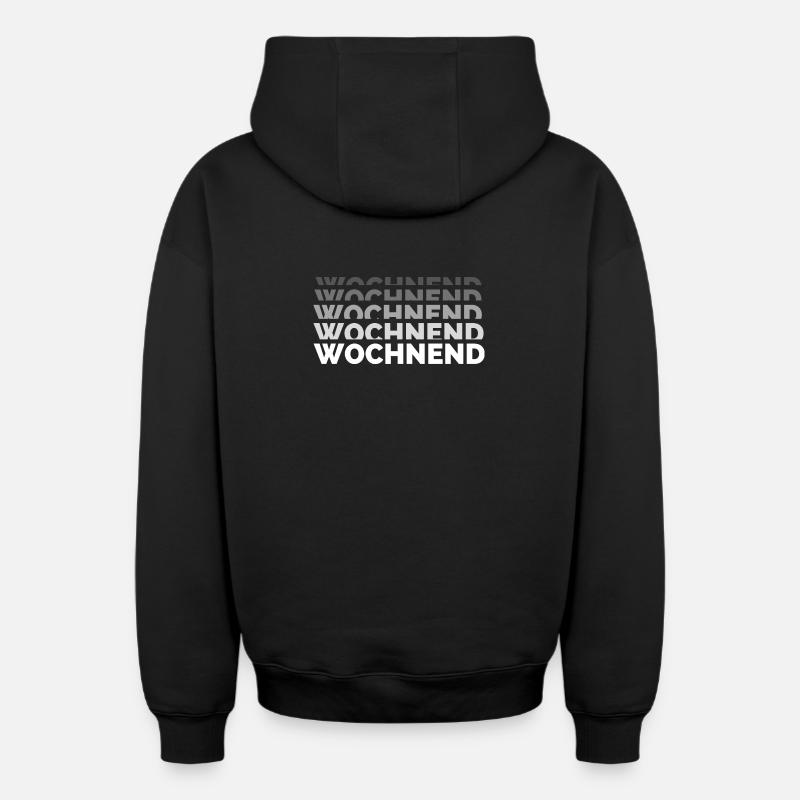 Hebdomadaire - Week-end, Loisirs - Sweat à capuche unisexe zippé oversize épais SPREAD - noir