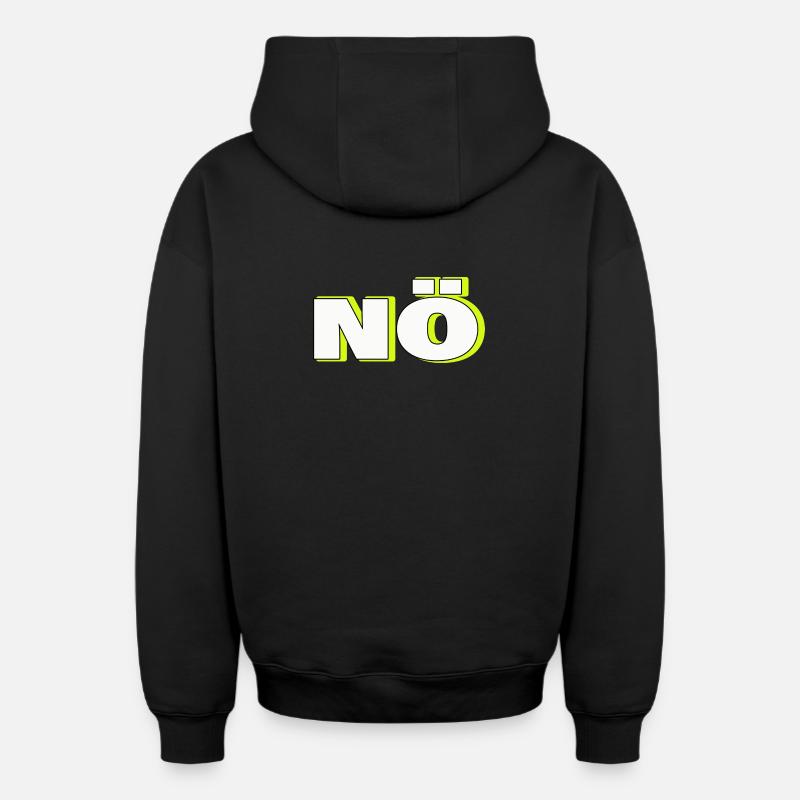 NON - Sweat à capuche unisexe zippé oversize épais SPREAD - noir