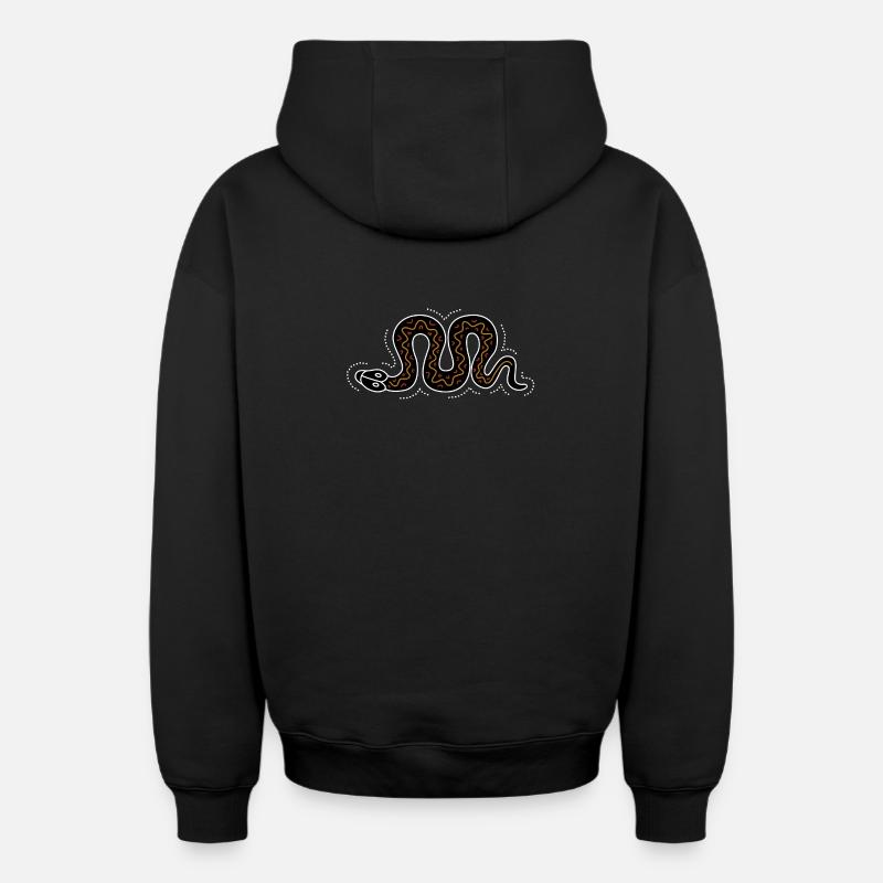 snake - Sweat à capuche unisexe zippé oversize épais SPREAD - noir