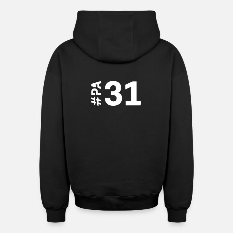 PA31 - Sweat à capuche unisexe zippé oversize épais SPREAD - noir