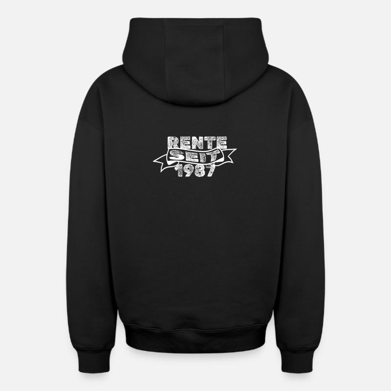 1987 - Sweat à capuche unisexe zippé oversize épais SPREAD - noir