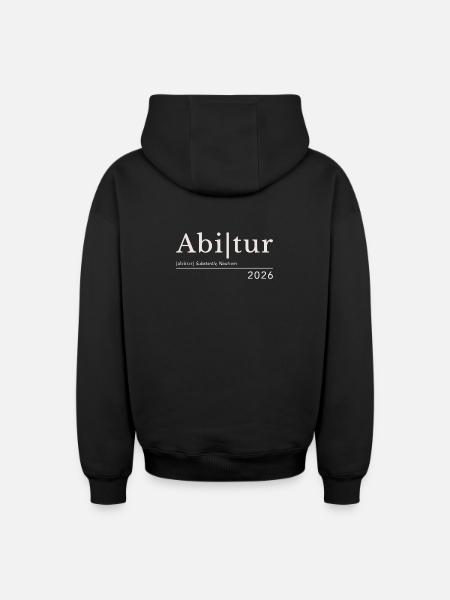 Abitur 2026 - Oversized Heavyweight Unisex Zip Hoodie - Schwarz