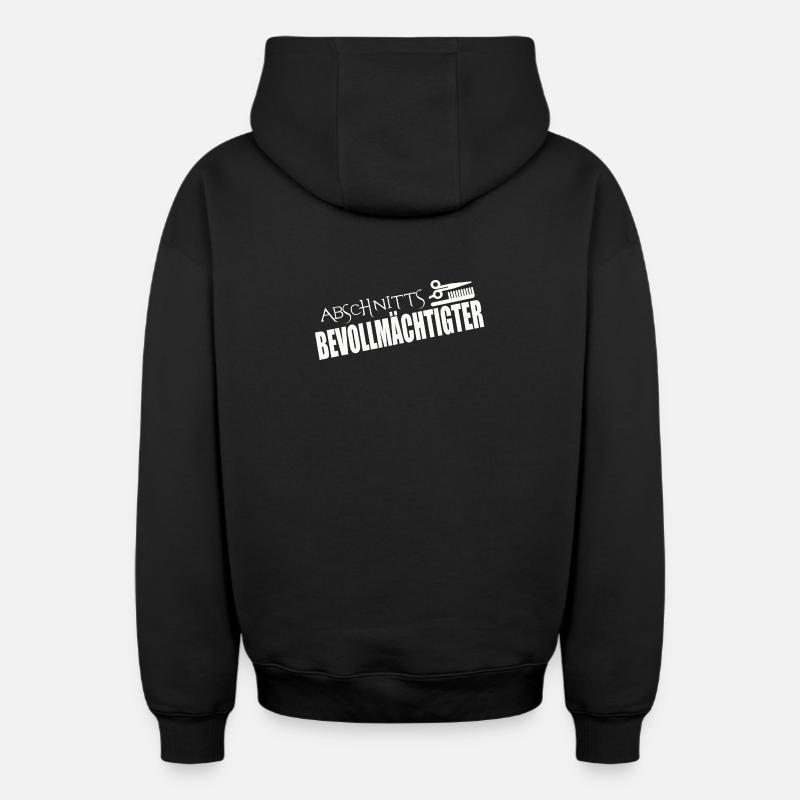 REPRÉSENTANT DE SECTION - Sweat à capuche unisexe zippé oversize épais SPREAD - noir