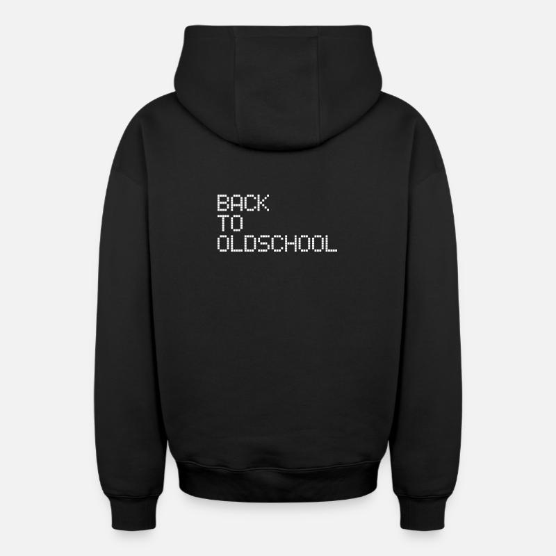 Vieille école - Sweat à capuche unisexe zippé oversize épais SPREAD - noir
