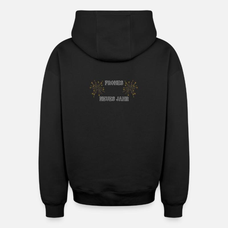 CIERGE MAGIQUE DE BONNE ANNÉE - Sweat à capuche unisexe zippé oversize épais SPREAD - noir