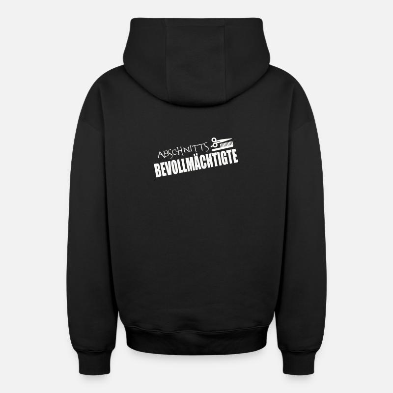 ABSCHNITTSBEVOLLMÄCHTIGTE - Oversized Heavyweight Unisex Zip Hoodie - Schwarz
