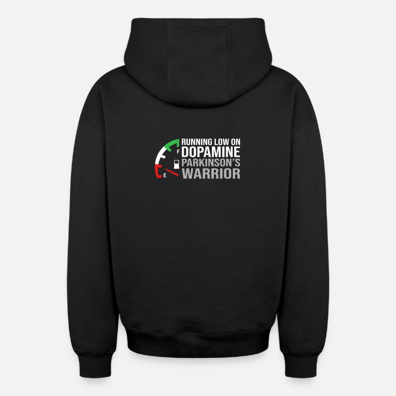 Maladie de Parkinson - Sweat à capuche unisexe zippé oversize épais SPREAD - noir