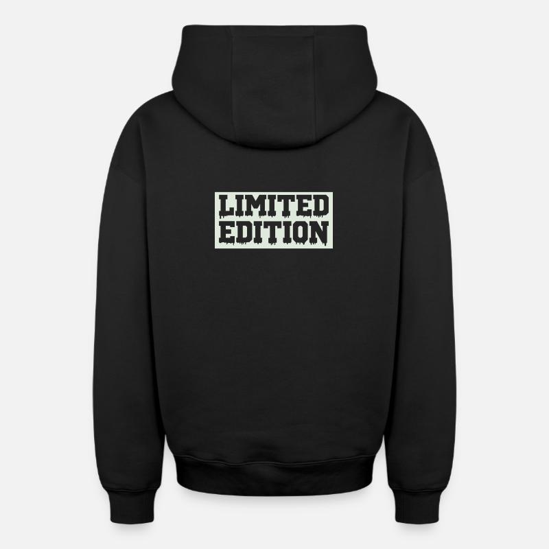 limited_edition - Sweat à capuche unisexe zippé oversize épais SPREAD - noir