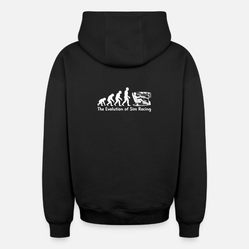 L’évolution du sim racing - Sweat à capuche unisexe zippé oversize épais SPREAD - noir