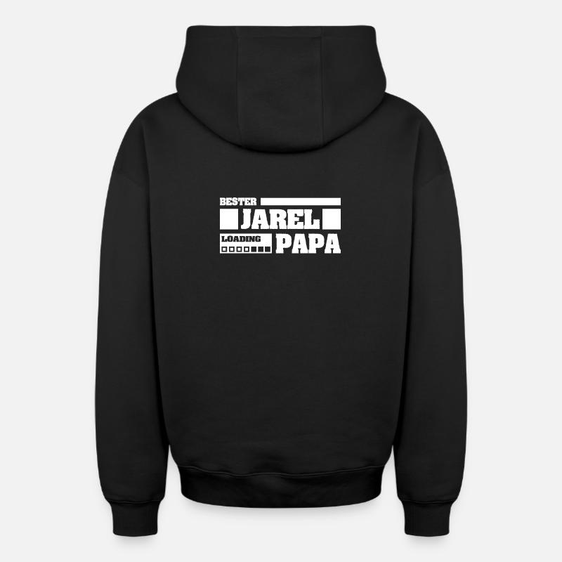 Jarel - Oversized Heavyweight Unisex Zip Hoodie - Schwarz