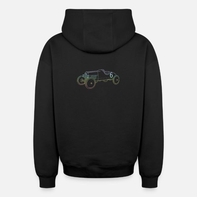 Caisse à savon - Sweat à capuche unisexe zippé oversize épais SPREAD - noir