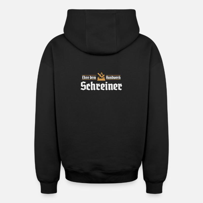 Charpentier Artisanat Guilde Signe Guilde Artisan - Sweat à capuche unisexe zippé oversize épais SPREAD - noir