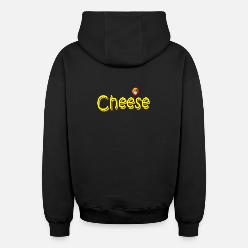 fromage - Sweat à capuche unisexe zippé oversize épais SPREAD - noir
