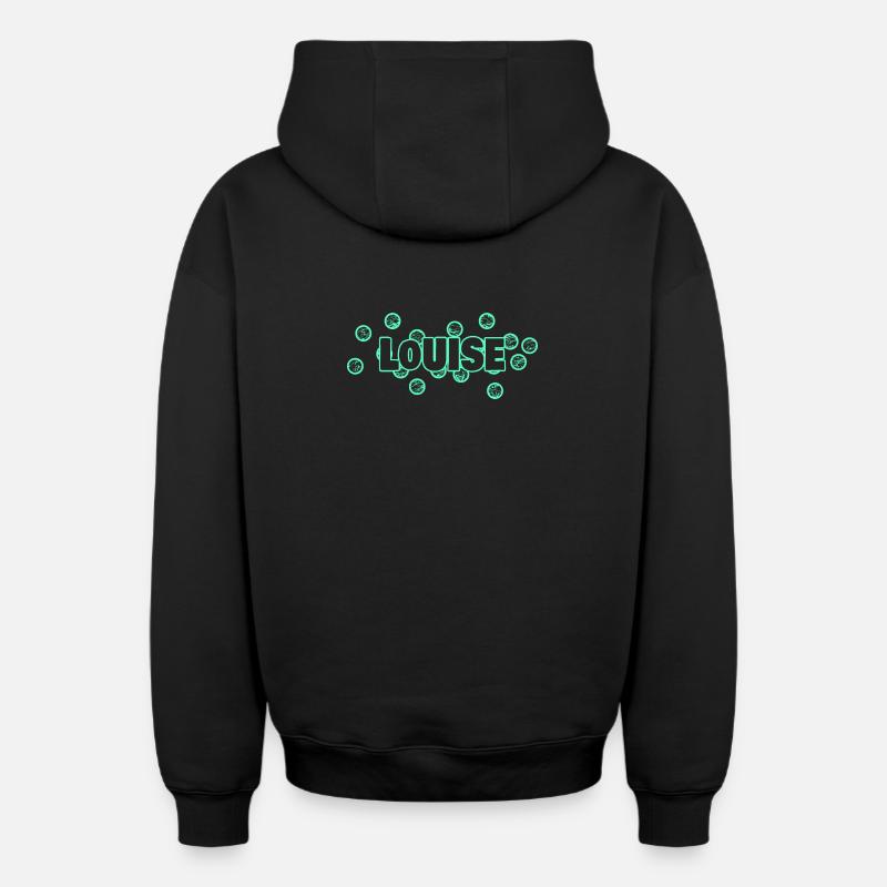 Louise enfant - Sweat à capuche unisexe zippé oversize épais SPREAD - noir