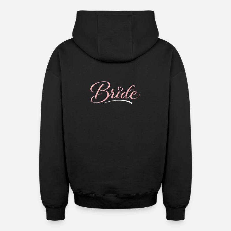 Mariée - Sweat à capuche unisexe zippé oversize épais SPREAD - noir