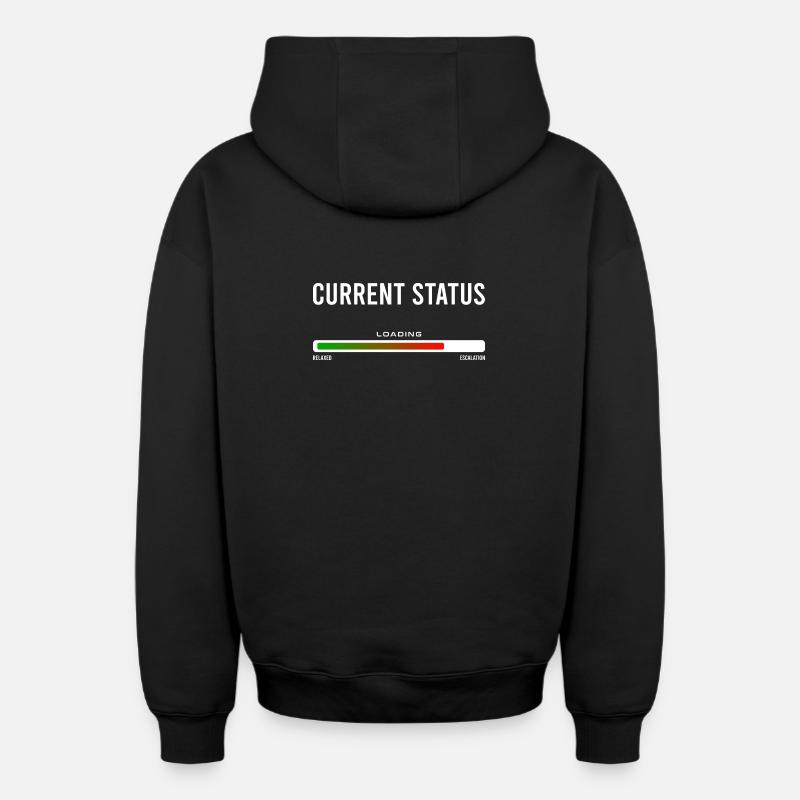 Current Status - Oversized Heavyweight Unisex Zip Hoodie - Schwarz