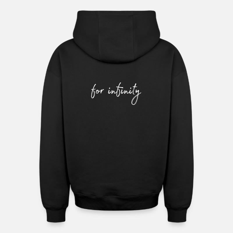 pour l’infini - Sweat à capuche unisexe zippé oversize épais SPREAD - noir