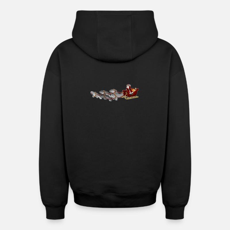 Conférences Tazz | Joyeux Meepmas - Sweat à capuche unisexe zippé oversize épais SPREAD - noir