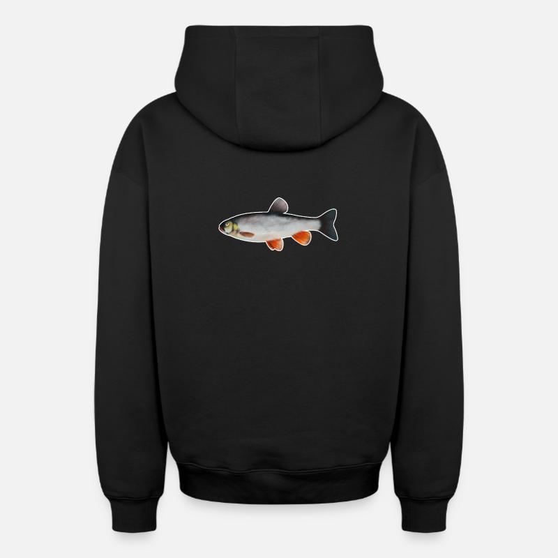 Chub.1 - Sweat à capuche unisexe zippé oversize épais SPREAD - noir