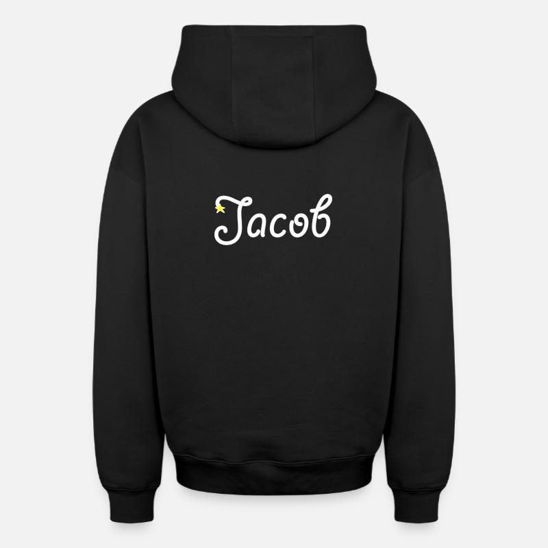 Jacob - Sweat à capuche unisexe zippé oversize épais SPREAD - noir