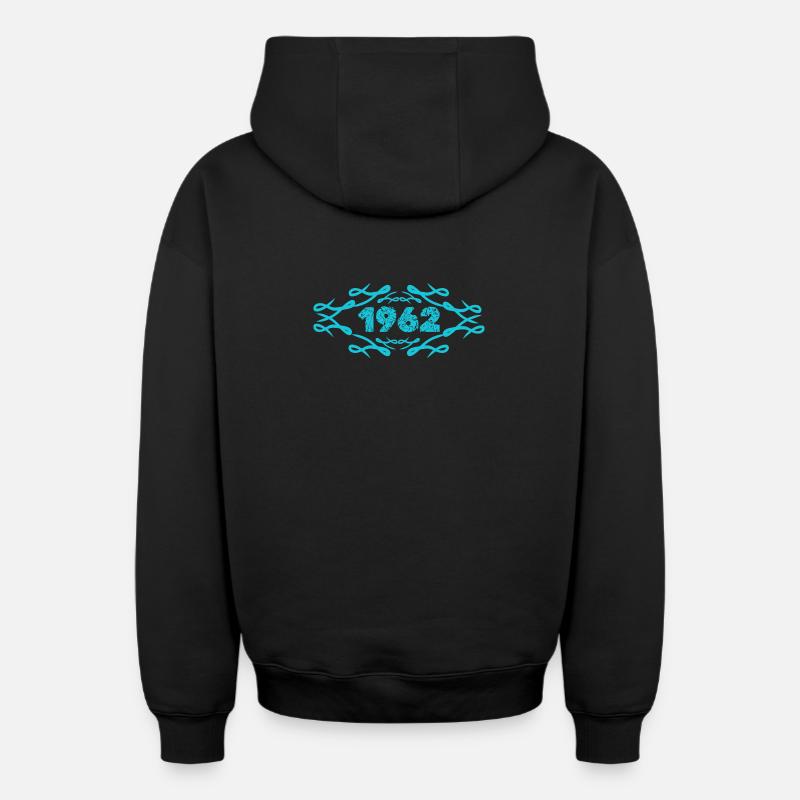 Idée cadeau 1962 - Sweat à capuche unisexe zippé oversize épais SPREAD - noir