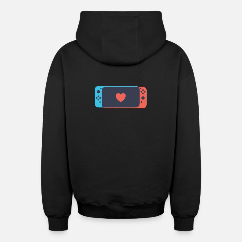 Changer d'amour - Sweat à capuche unisexe zippé oversize épais SPREAD - noir