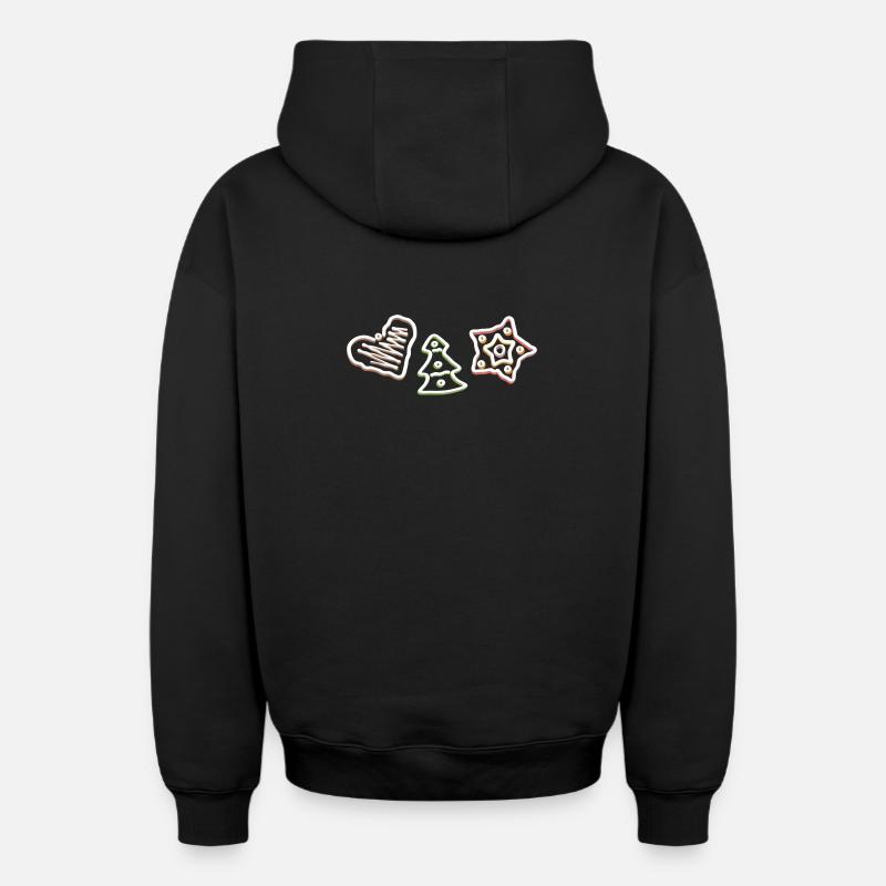 Gingerbread - Sweat à capuche unisexe zippé oversize épais SPREAD - noir