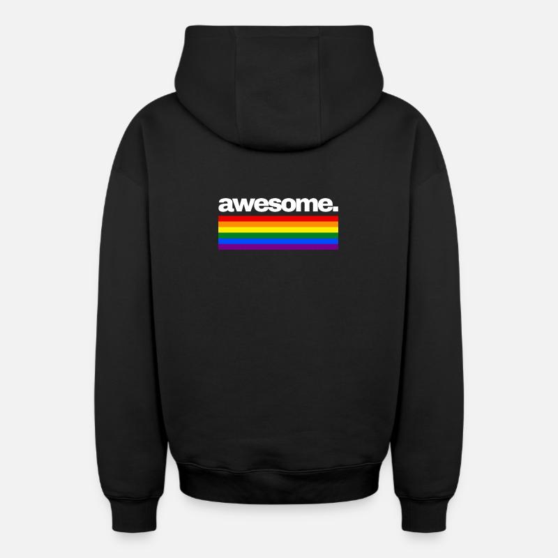 Prima - Oversized Heavyweight Unisex Zip Hoodie - Schwarz