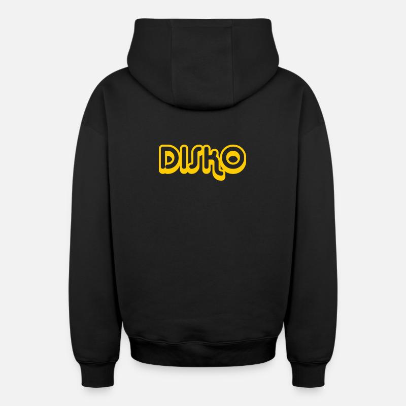 DISKO Nicki - Oversized Heavyweight Unisex Zip Hoodie - Schwarz