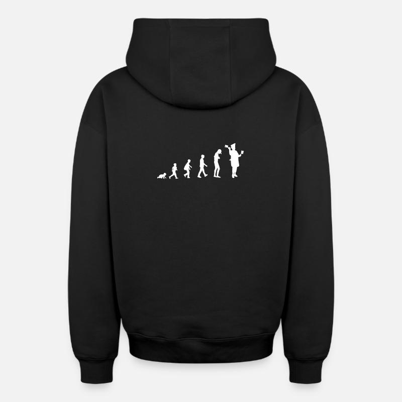 Évolution de bébé à boucher / métier - Sweat à capuche unisexe zippé oversize épais SPREAD - noir