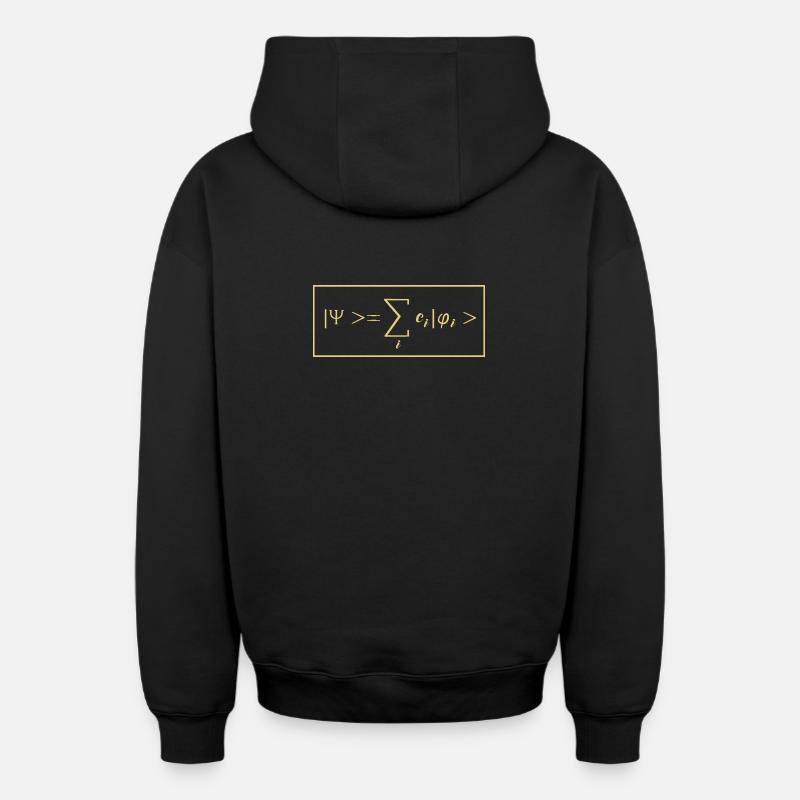 Quantum Physics Quantum Physics Quantum Leap - Oversized Heavyweight Unisex Zip Hoodie - black