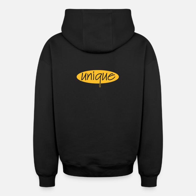 unique - Sweat à capuche unisexe zippé oversize épais SPREAD - noir