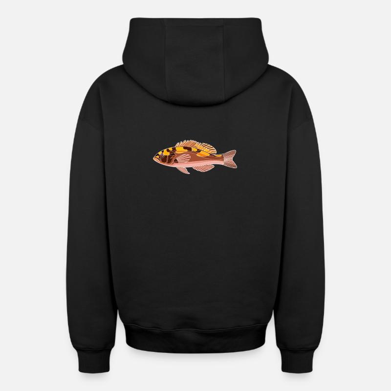 Perchoir à tabac - Sweat à capuche unisexe zippé oversize épais SPREAD - noir