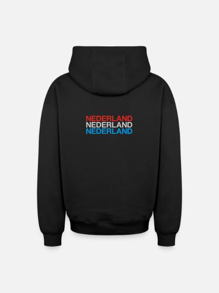 NIEDERLANDE Nederland Netherlands Holland - Oversized Heavyweight Unisex Zip Hoodie - Schwarz