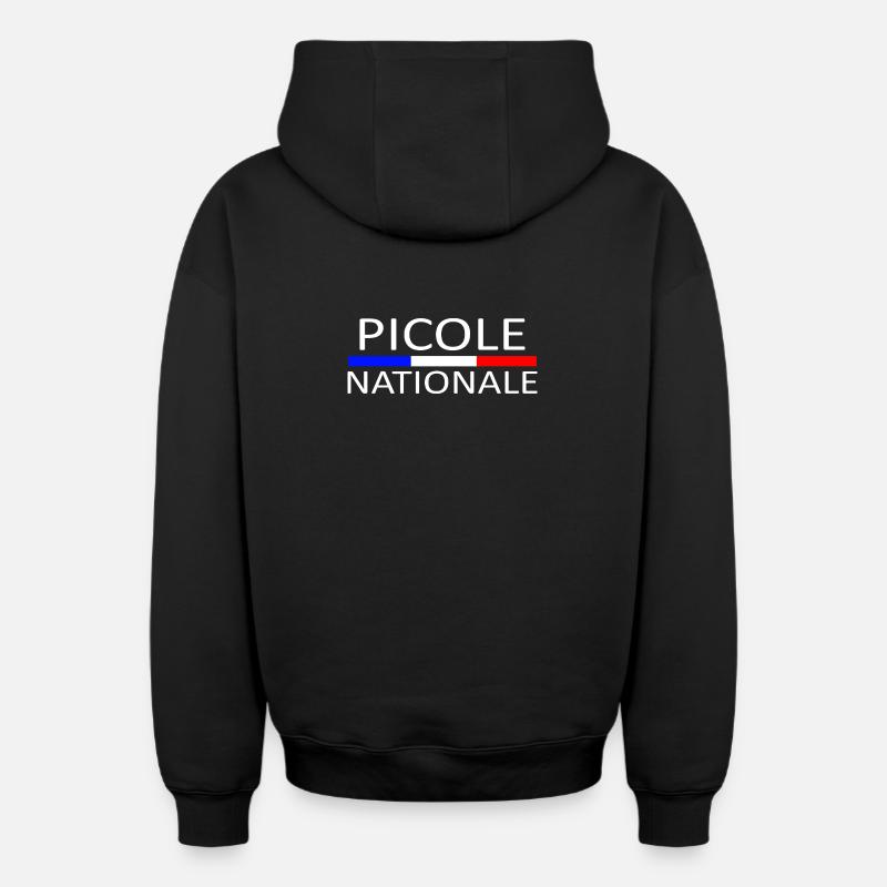 picole nationale - Sweat à capuche unisexe zippé oversize épais SPREAD - noir
