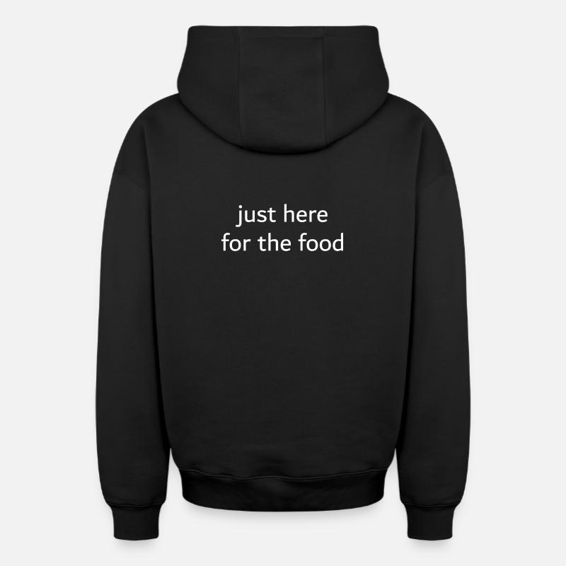 Dicton gourmand - Sweat à capuche unisexe zippé oversize épais SPREAD - noir