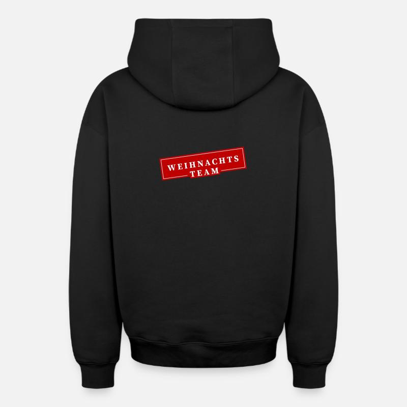 Équipe de Noël Noë - Sweat à capuche unisexe zippé oversize épais SPREAD - noir